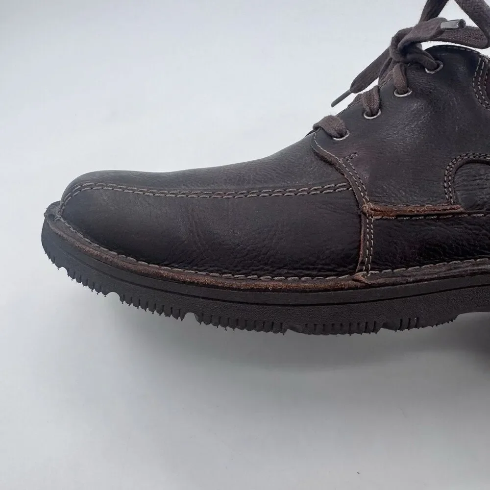 Clarks Leather Lace Up Bicycle Toe Comfort Shoe Mens Size 14 Fast Shipping
